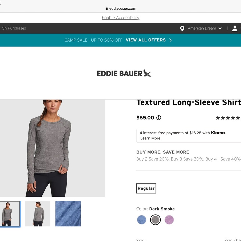 Eddie Bauer Textured Long Sleeve Shirt